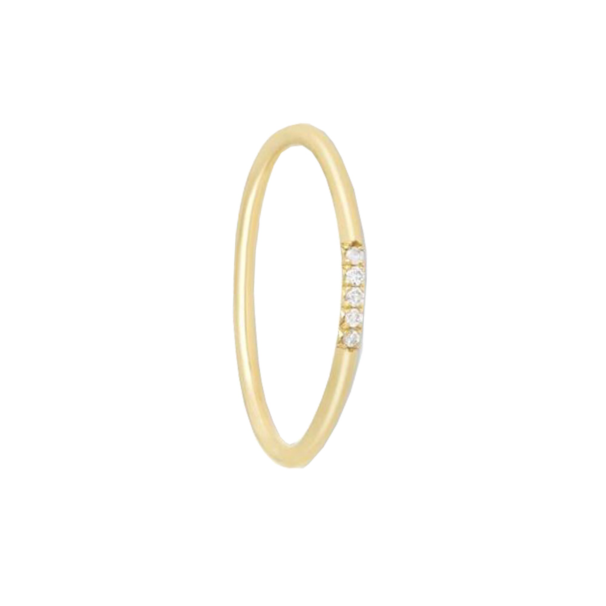 Natural Diamond Eternity Band, Diamond Wedding Ring, Diamond Engagement Band, 14k Yellow Gold Ring, Solid Gold Diamond Eternity Ring RN-8031