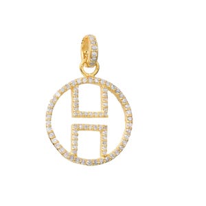 Pave Diamant Charm Anhänger, Pave Diamant Anhänger, Natürlicher Diamant Anhänger, 925 Silber Kreis Anhänger, Pave Diamant Anhänger Frauen, PN-8185