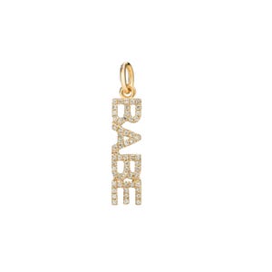 Pave Diamond BABE Pendant, 14k Solid Yellow Gold Name Pendant, Diamond Script Word Pendant, Natural Diamond Name Pendant Gift Women PN-8001
