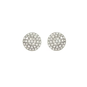 Pave Diamond Earrings, Natural Diamond Round Studs, Pave Diamond Studs, Solid 14k Gold Studs, Real Diamond Stud Earrings Gift Women, EA-1055