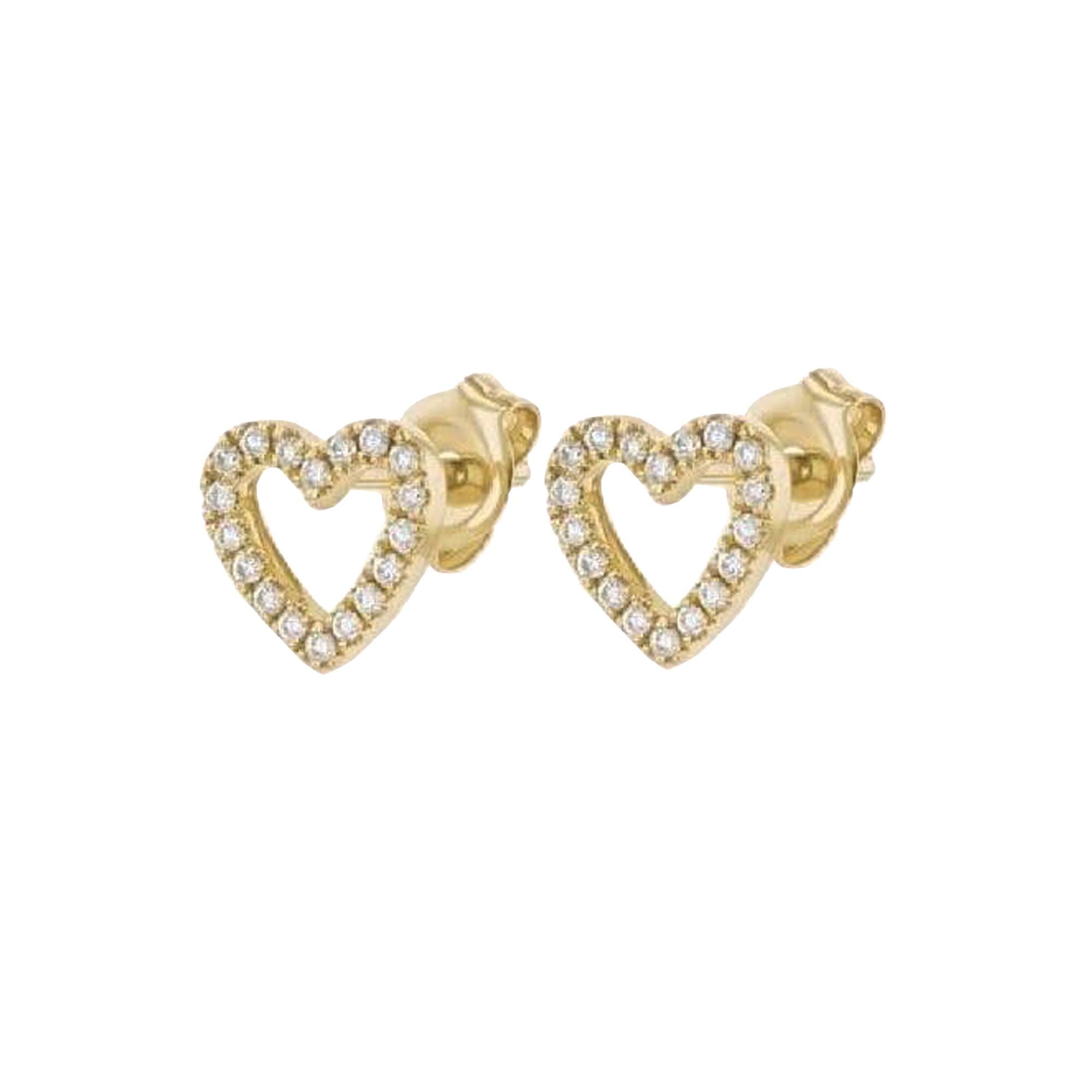 【HYERES LOR】24SS★ H Heart Pave 14K Earrings HYERES LOR】24SS☆ H Heart Pave 14K Earrings (HYERES LOR