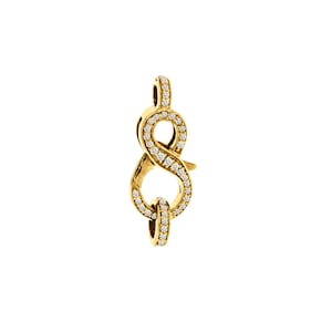 Pave Diamond Clasp Finding, 14k Solid Yellow Gold Clasp, Pave Diamond Spring Lock, Gold 14k Lobster Lock Finding Jewelry Accessories FI-8158