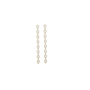 Real Natural Diamond Earrings, Diamond Tear Drop Earrings, Diamond Dangle Earrings, 14k Yellow Gold Earrings, Gold Women Earrings, EA-9364