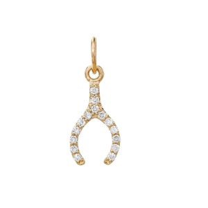 Pave Diamond Dog Tag Pendant, Pave Diamond Charm, 14k Solid Yellow Gold Charm, Diamond Horseshoe Charm Pendant, 14k Gold Tag Charm, PN-4950