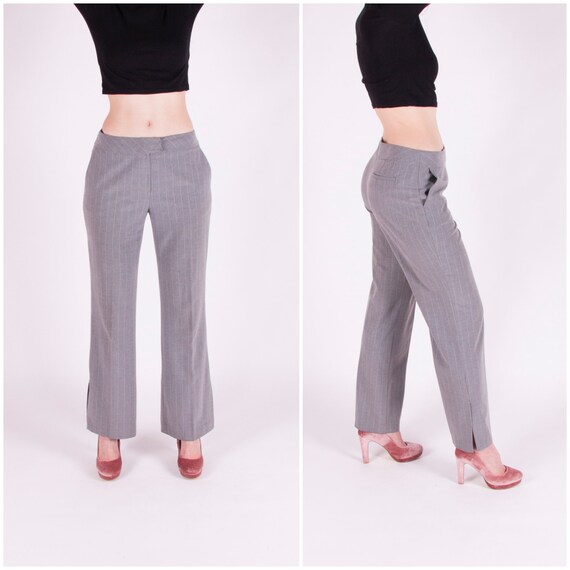 2000s Striped Suit Pants Women Low 