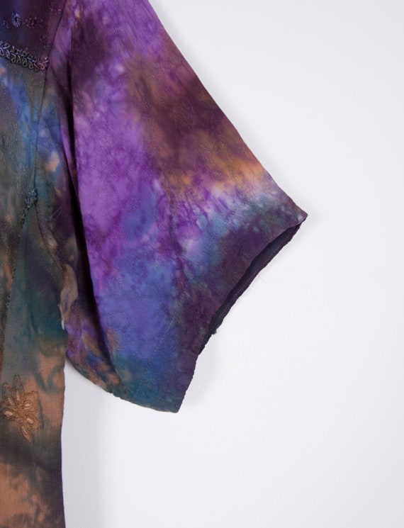 Vintage Tie Dye Shirt Women Medium Patterned Gyps… - image 6