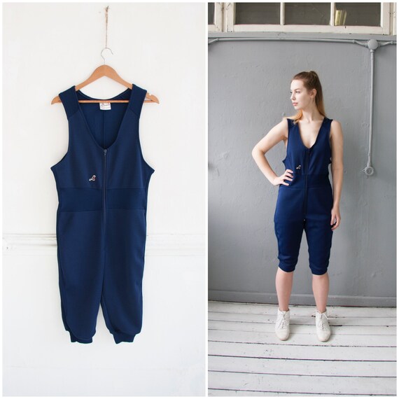 navy blue overalls womens