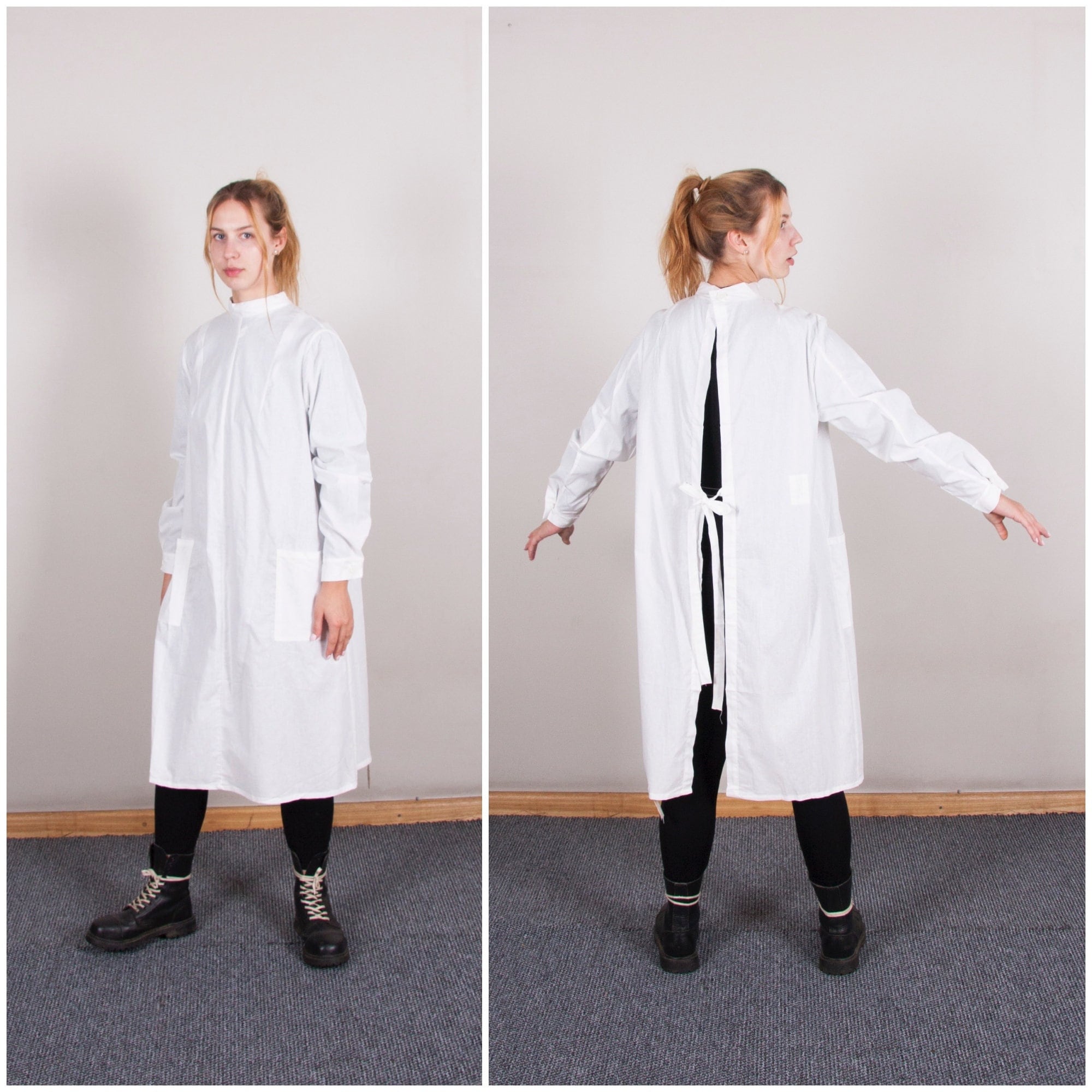 Vintage Medical Scrubs Women's Hospital Gown 80s Nurse Etsy UK