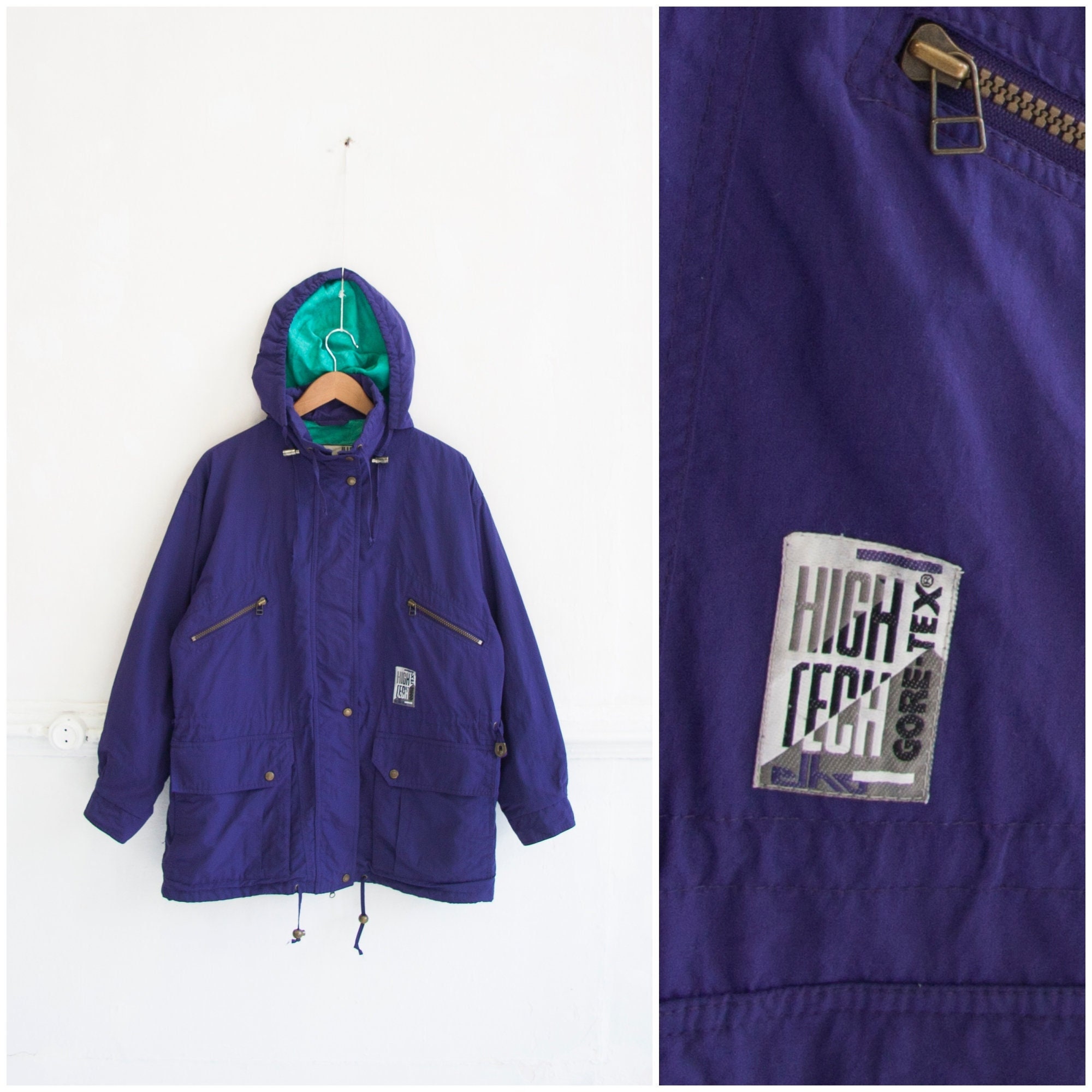 90s Women's Jacket Medium Vintage Gore Tex Jacket Hooded - Etsy Canada