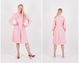 Pink Shirt Dress - Etsy