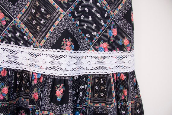 Floral Boho Skirt Small Gypsy Skirt Vintage Ditzy… - image 7