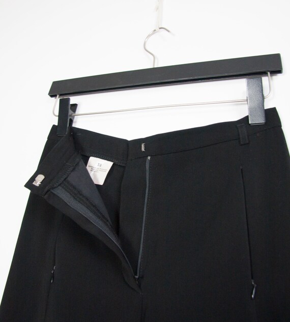Women's Black Baggy Suit Pants Waist 27" Black Su… - image 6