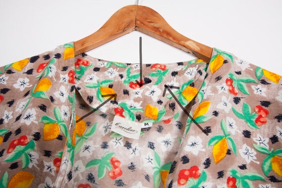 Vintage Patterned Shirt Women 90s Boho Blouse Che… - image 10