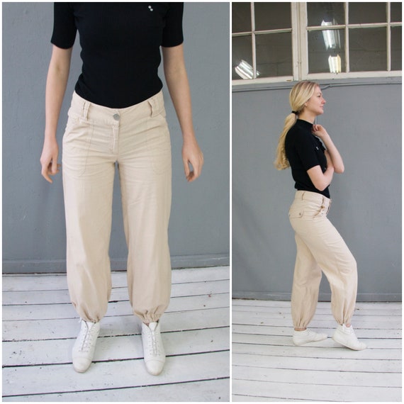 Vintage Linen Pants Low Rise Linen Trousers Women… - image 1