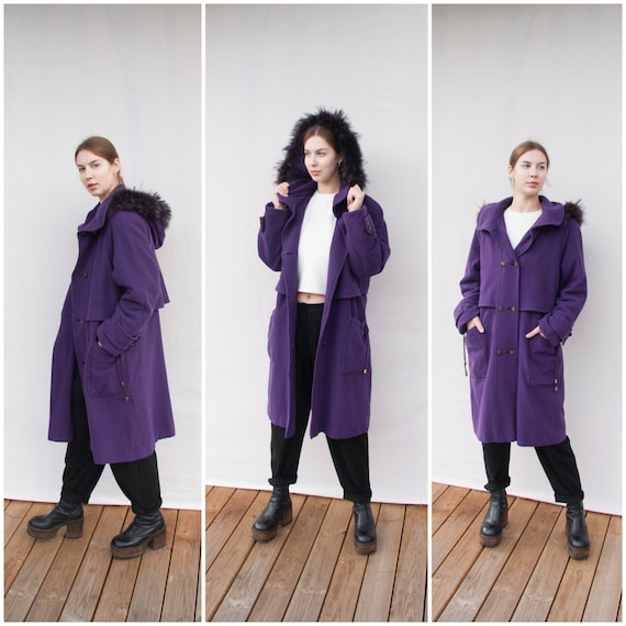 Wool Coat Women Medium Cashmere Jacket Vintage Win