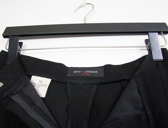 Women's Black Baggy Suit Pants Waist 27" Black Su… - image 8