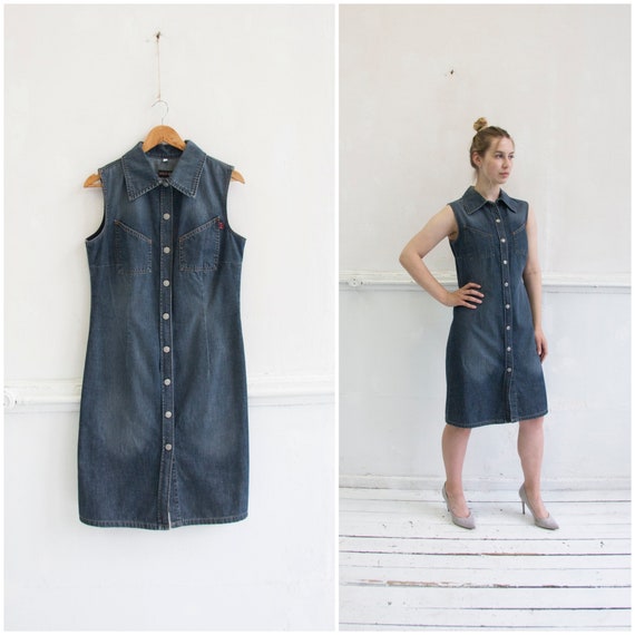 90s denim dress