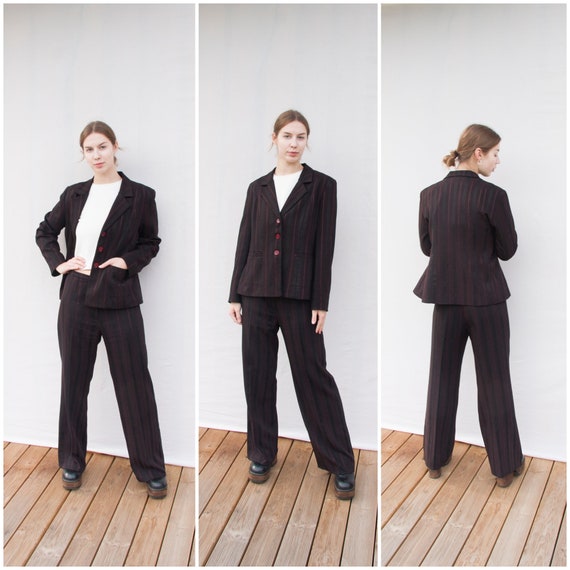 Vintage Pant Suit Women Small Medium 90s Trouser S