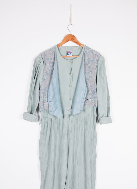 80s Jumpsuit Women's Medium Large Vintage Pastel Jump… Gem