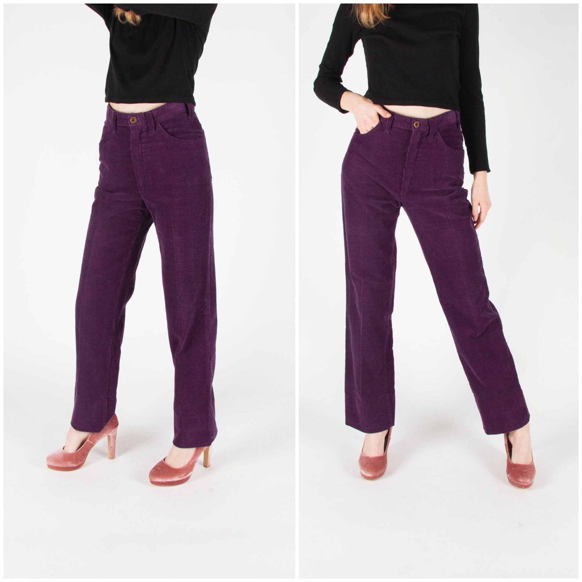 Vintage Corduroy Pants Women's XS 70s 