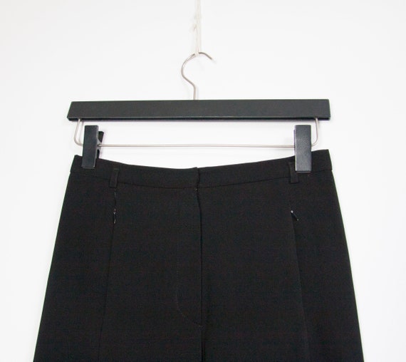 Women's Black Baggy Suit Pants Waist 27" Black Su… - image 5