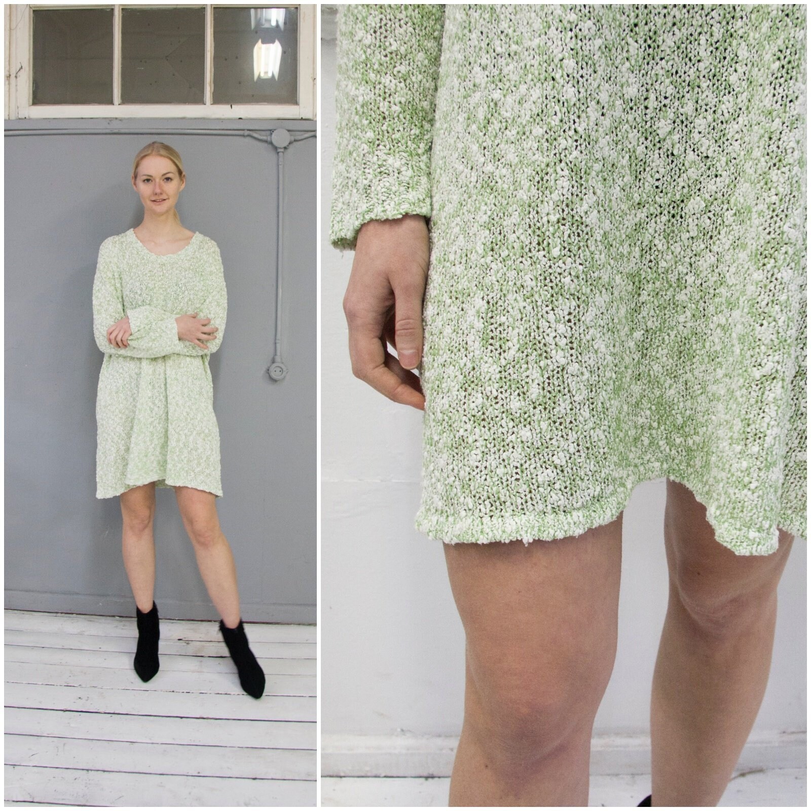 Vintage 90s Sweater Dress Oversize 