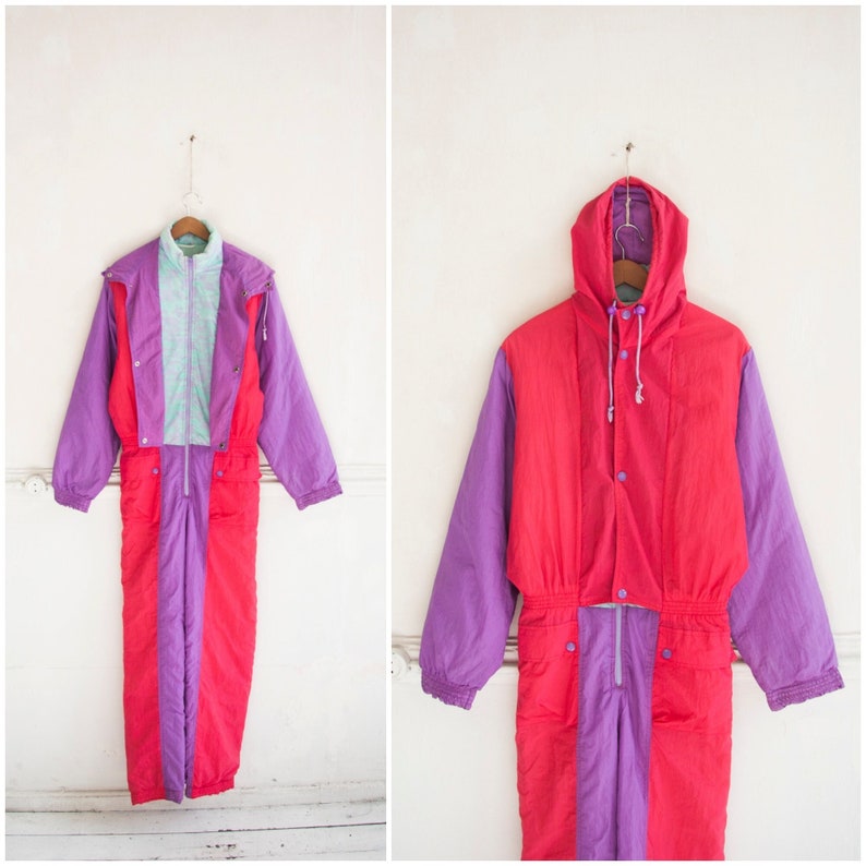 80s Ski Suit Women XXS One Piece Ski Suit Teen Snow Suit Women Vintage Ski Suit Skiing Costume Ski Coveralls Snowboard Suit 80s Ski Wear XXS 