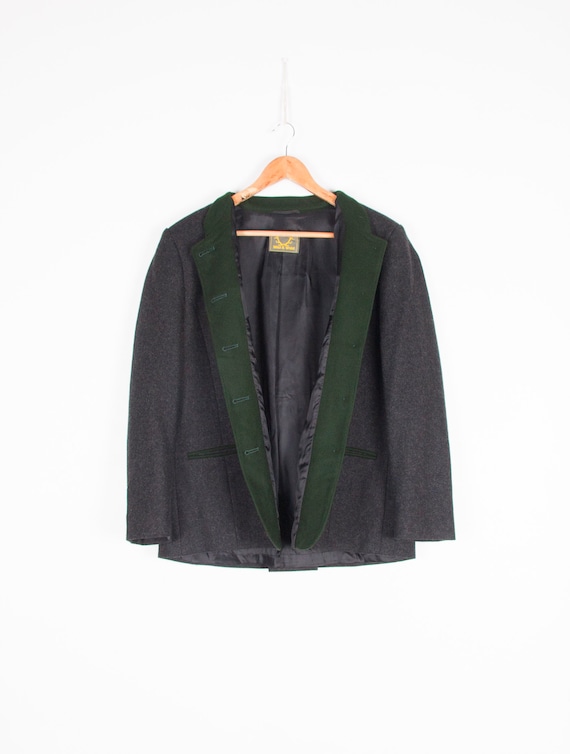 Vintage Wool Jacket Women Small Dark Gray Loden C… - image 6