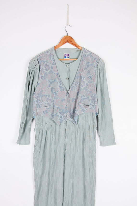 80s Jumpsuit Women's Medium Large Vintage Pastel Jump… Gem