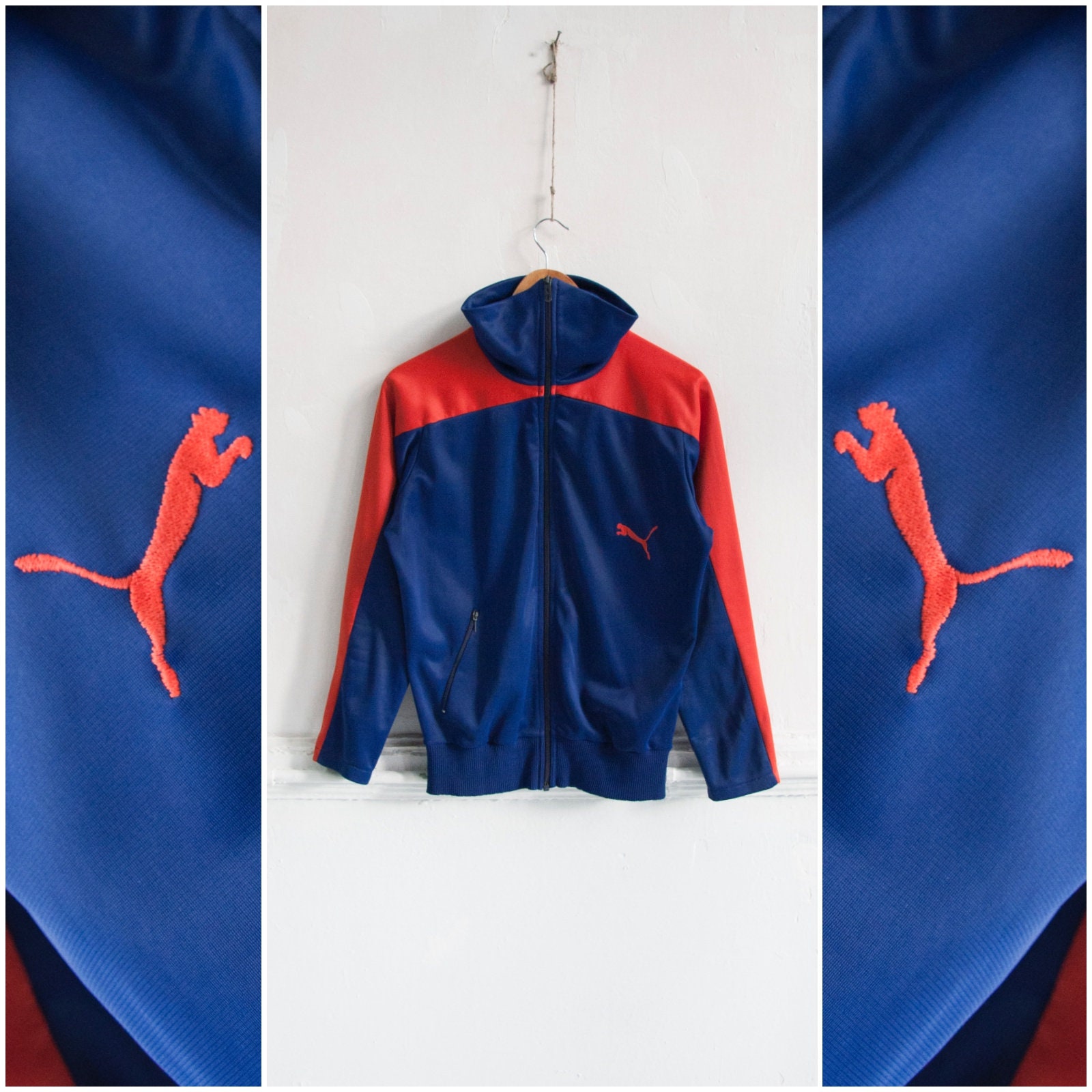 Vintage Puma Jacket 70s 80s Puma Track Jacket Mens XS Puma