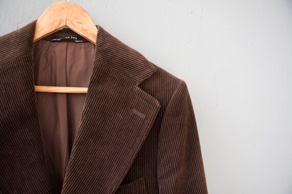 Vintage 90s Corduroy Blazer Womens S Brown Corduroy Jacket Etsy