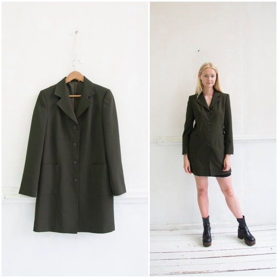 Womens long khaki coat Clearance