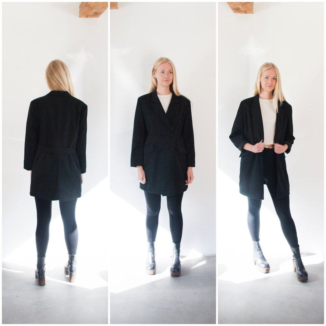 Vintage Tuxedo Jacket Women Small Black Tuxedo Suit Jacket Black