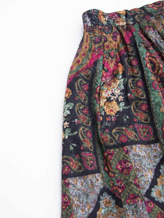 Vintage Boho Skirt Small Medium Gypsy Skirt Dark … - image 6