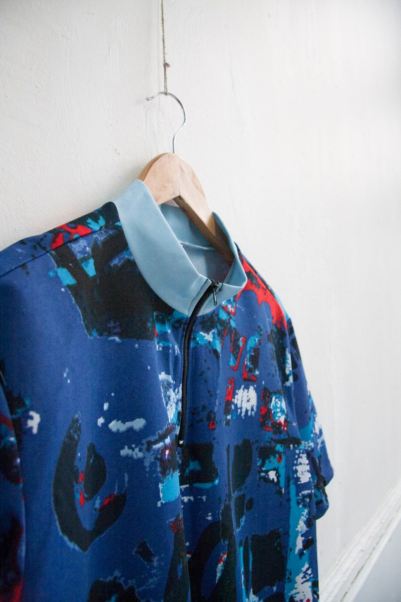 Vintage Cycling Jersey Abstract Cycling Top Womens XL Riding Jersey Colorful Bike Riding Top Mens L Retro Cycling Top Road Bike Clothing L