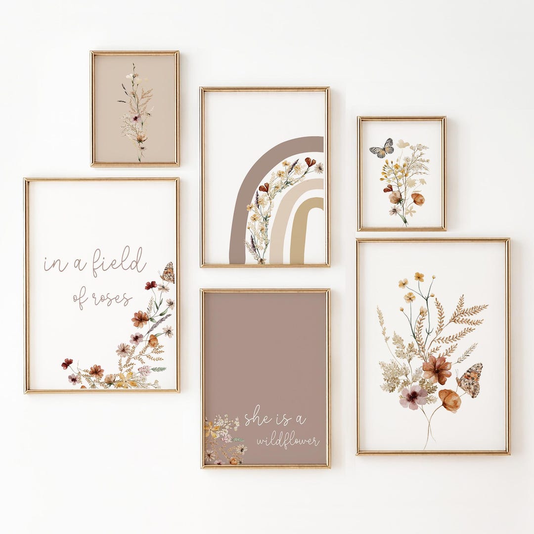 LITTLE WILDFLOWER NURSERY Decor Wall Art Printable Download, Girls Baby ...