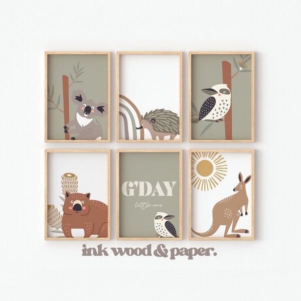 Australian Animal Nursery Wall Art Etsy