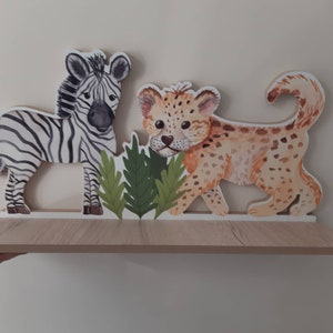 Safari de madera con hambre para habitaciones infantiles
