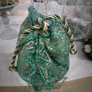 GREEN POTLI HANDBAG