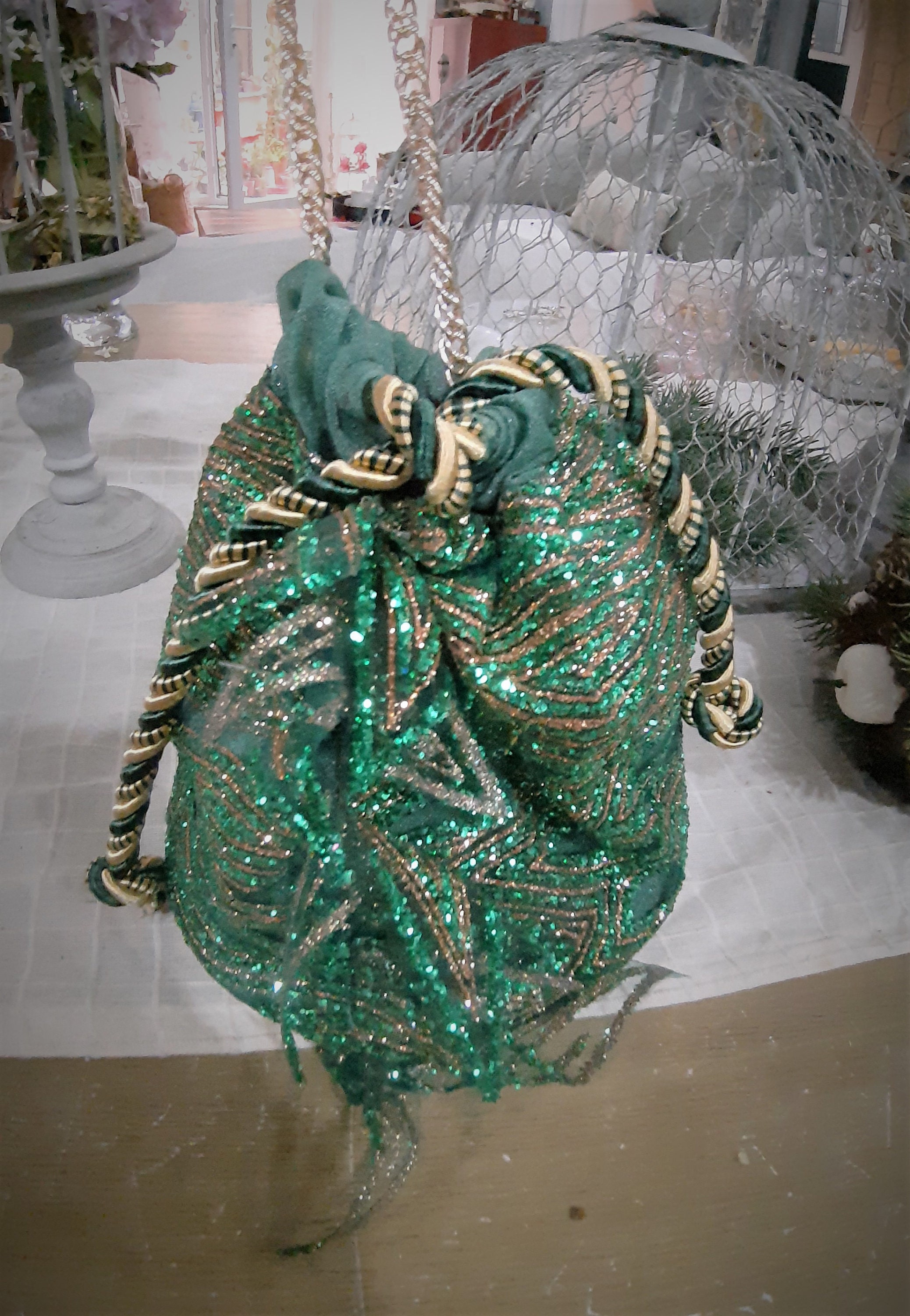 Green Potli Handbag