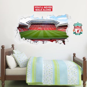 Liverpool Football Club - Smashed Anfield Stadium (The Mainstand) Wall Mural + LFC Wall Sticker Set
