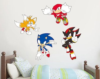 Sonic The Hedgehog Wall Sticker - Sonic, Tails, Knuckles and Shadow Wall Stickers