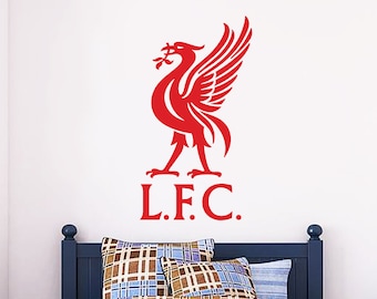 Liverpool Football Club - &#39;LFC&#39; and Liver Bird Crest Wall Sticker