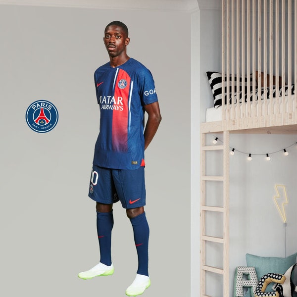 Paris Saint-Germain Wall Sticker - Dembele 23-24 Player Wall Decal PSG Art