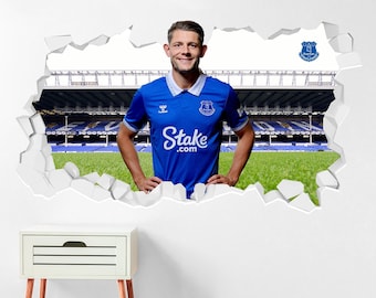 Everton FC Wall Sticker - Tarkowski 23/24 Broken Wall