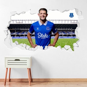 Everton FC Wall Sticker - Tarkowski 23/24 Broken Wall