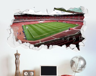 Arsenal Wall Sticker - Corner View Stadium Broken Wall Decal