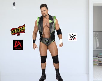 WWE - La Knight Wrestler Decal + Bonus Wall Sticker Set