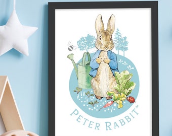 Impresión oficial de Peter Rabbit - Peter Garden Circle Wall Art Print
