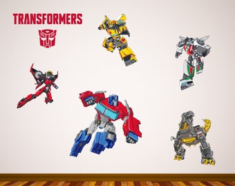 Transformers Autobots Wall Sticker Set Decal Art Vinilo Mural Niños Dormitorio